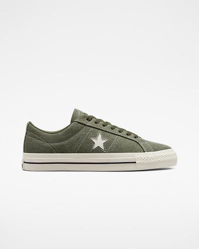 Converse CONS One Star Pro Workwear Női Deszkás Cipő Olivazöld/Fekete | HU28406