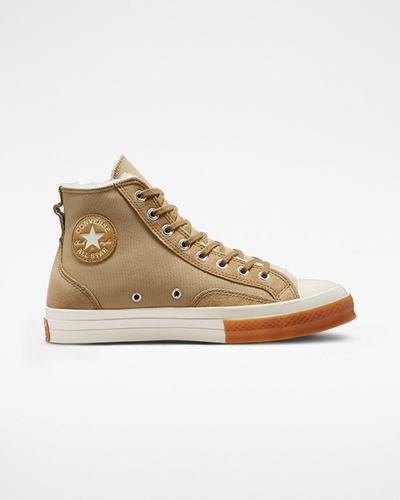 Converse Chuck 70 Bélelt Colorblock Férfi Magasszárú Cipő Khaki | HU59104