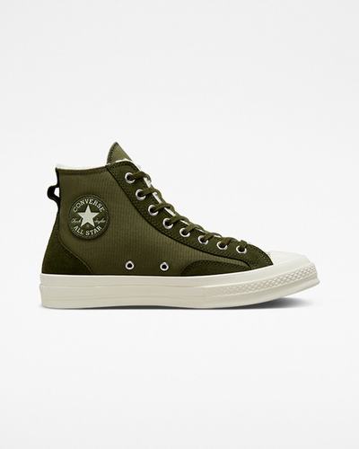 Converse Chuck 70 Bélelt Colorblock Női Magasszárú Cipő Olivazöld/Zöld | HU90157