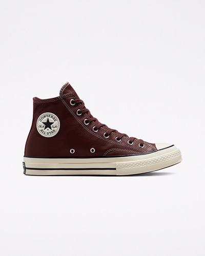 Converse Chuck 70 Bőr Férfi Magasszárú Cipő Bordó | HU85702