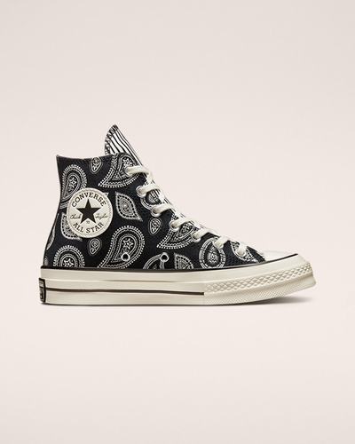 Converse Chuck 70 Paisley Női Magasszárú Cipő Fekete | HU12407