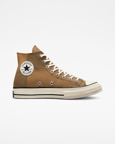 Converse Chuck 70 Patchwork Férfi Magasszárú Cipő Barna/Fekete | HU01659