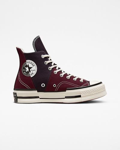 Converse Chuck 70 Plus Férfi Magasszárú Cipő Sötét Piros/Fekete | HU13268