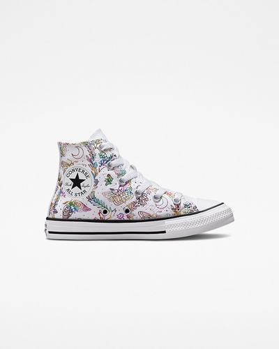 Converse Chuck Taylor All Star Butterfly Shine Lány Magasszárú Cipő Fehér/Rózsaszín/Lila/Kék | HU38420