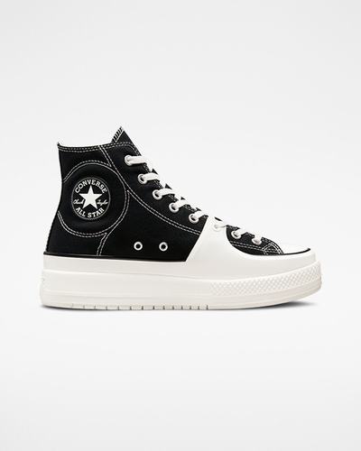 Converse Chuck Taylor All Star Construct Női Magasszárú Cipő Fekete/Fehér | HU79683