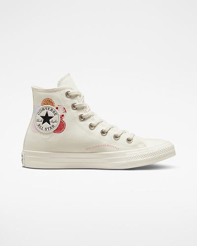 Converse Chuck Taylor All Star Crafted Patchwork Női Magasszárú Cipő Bézs/Narancssárga Rózsaszín/Fekete | HU65914