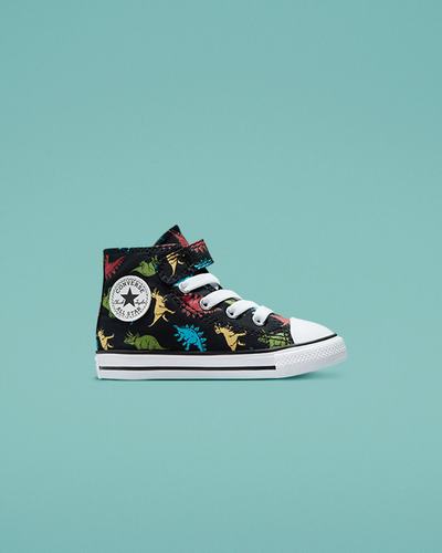 Converse Chuck Taylor All Star Easy-On Dinosaurs Lány Magasszárú Cipő Fekete/Piros/Kék | HU95476