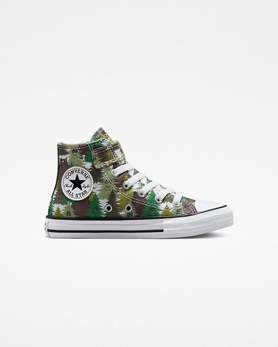 Converse Chuck Taylor All Star Easy-On Forest Camo Lány Magasszárú Cipő Fehér/Zöld | HU48329