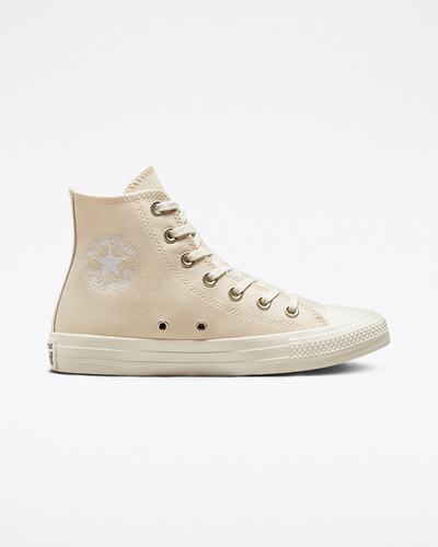 Converse Chuck Taylor All Star Embroidered Floral Női Magasszárú Cipő Bézs Fehér | HU01739