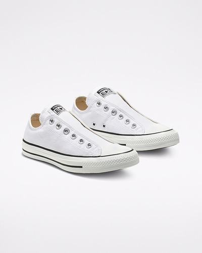 Converse Chuck Taylor All Star Férfi Slip On Cipő Fehér/Fekete/Fehér | HU80763