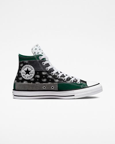 Converse Chuck Taylor All Star Hacked Patterns Női Magasszárú Cipő Zöld/Fekete/Fehér | HU09871