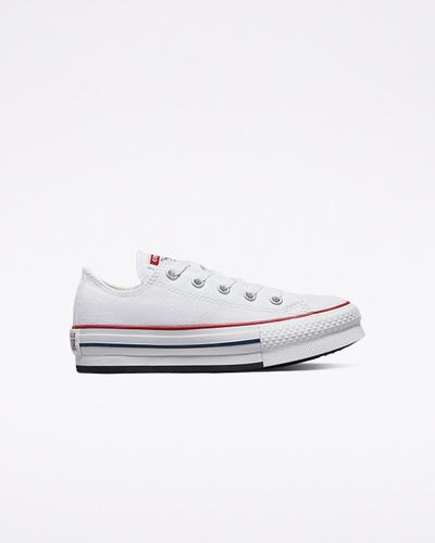 Converse Chuck Taylor All Star Lift Lány Tornacipő Fehér/Sötét Piros/Sötétkék | HU57641