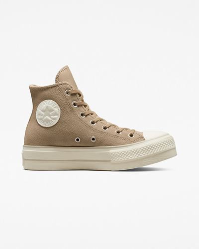 Converse Chuck Taylor All Star Lift Női Magasszárú Cipő Khaki | HU08574