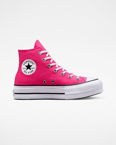 Converse Chuck Taylor All Star Lift Női Magasszárú Cipő Rózsaszín/Fekete/Fehér | HU24915