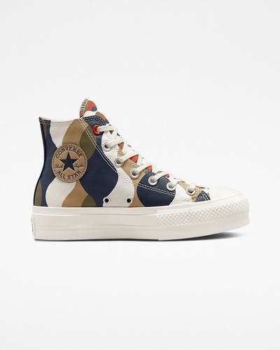 Converse Chuck Taylor All Star Lift Női Magasszárú Cipő Obszidián/Khaki | HU81523