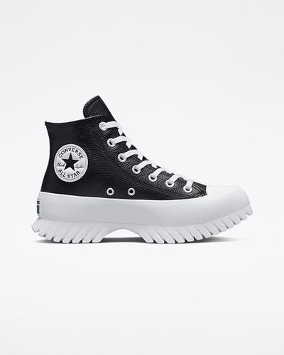 Converse Chuck Taylor All Star Lugged 2.0 Bőr Női Magasszárú Cipő Fekete/Fehér | HU23961