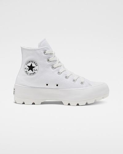 Converse Chuck Taylor All Star Lugged Női Magasszárú Cipő Fehér/Fekete/Fehér | HU14239