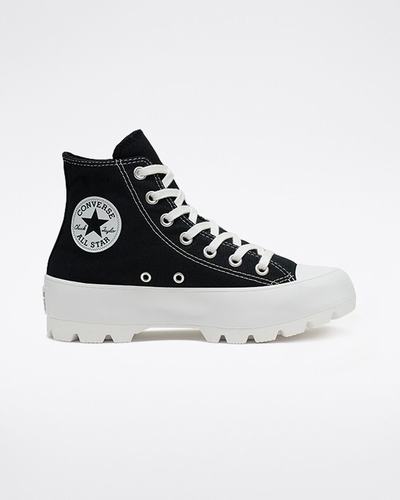 Converse Chuck Taylor All Star Lugged Női Magasszárú Cipő Fekete/Fehér/Fekete | HU87345