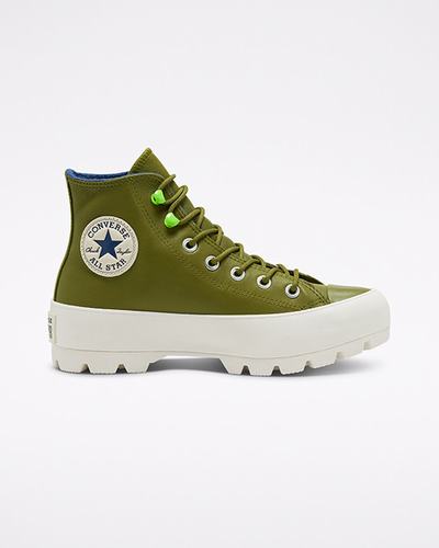 Converse Chuck Taylor All Star Lugged Téli Női Magasszárú Cipő Sötét Olivazöld/Sötétkék | HU68759