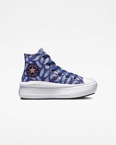 Converse Chuck Taylor All Star Move Lány Magasszárú Cipő Lila/Királykék | HU90435