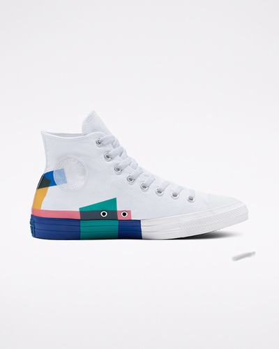 Converse Chuck Taylor All Star Space Racer Női Magasszárú Cipő Fehér/Kék/Piros | HU09674