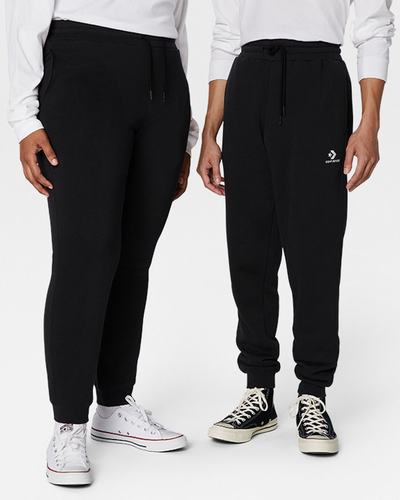 Converse Go-To Embroidered Star Chevron Standard Fit Fleece Férfi Jogger Nadrág Fekete | HU41872