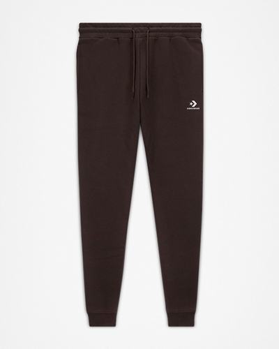 Converse Go-To Embroidered Star Chevron Standard Fit Fleece Férfi Jogger Nadrág Barna | HU78345