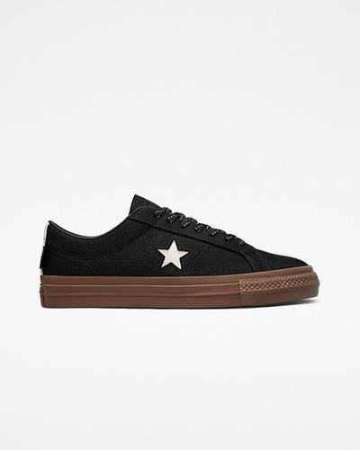 Converse One Star Pro Cordura Vászon Férfi Deszkás Cipő Fekete/Fehér | HU73190