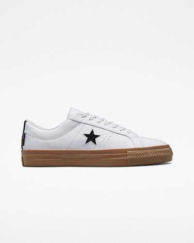 Converse One Star Pro Cordura Vászon Női Deszkás Cipő Fehér/Fekete | HU63487