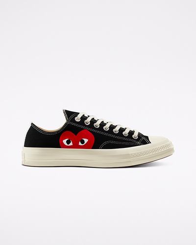 Converse x Comme des Garçons PLAY Chuck 70 Férfi Tornacipő Fekete/Fehér/Piros | HU61397