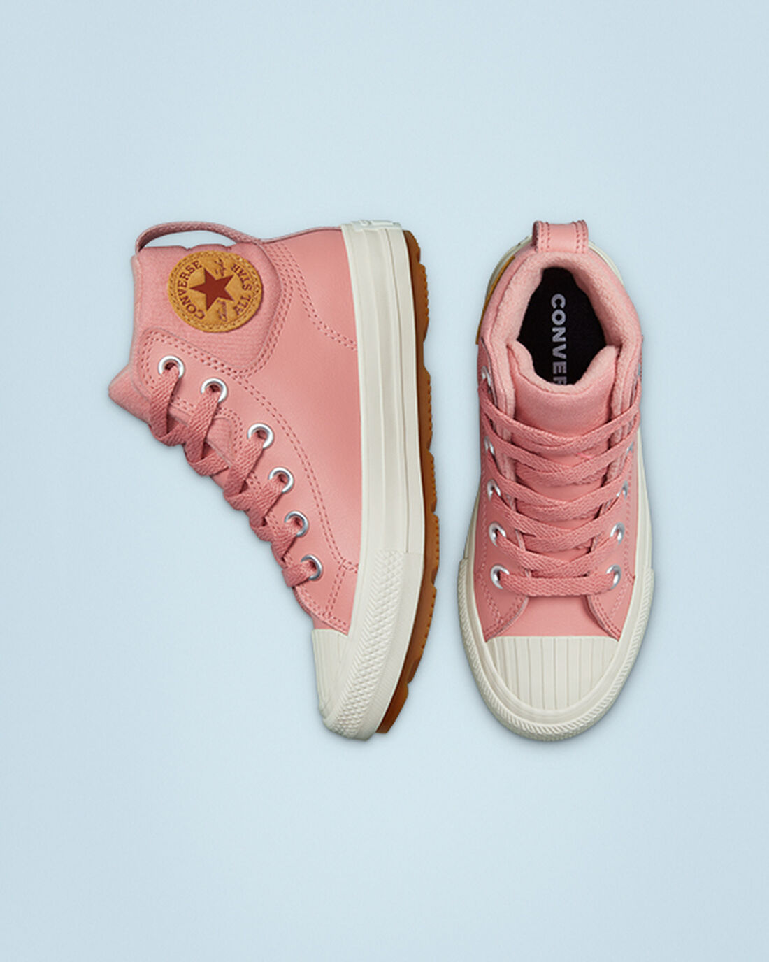 Converse Bőr Chuck Taylor All Star Berkshire Boot Color Lány Magasszárú Cipő Rózsaszín | HU60837