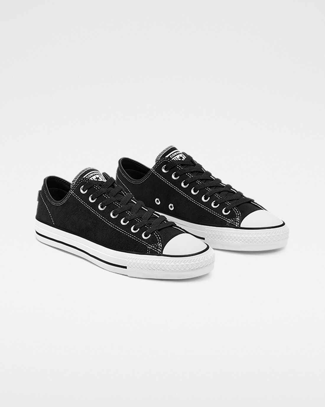 Converse CONS Chuck Taylor All Star Pro Velúr Férfi Deszkás Cipő Fekete/Fehér | HU29360