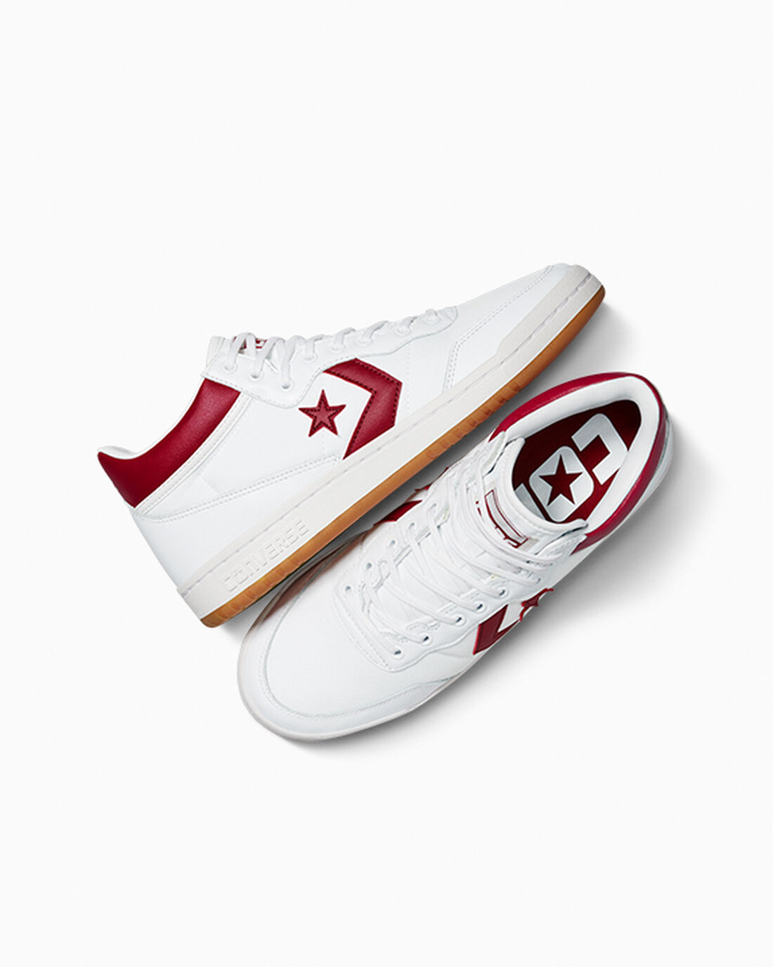 Converse CONS Fastbreak Pro Bőr Férfi Deszkás Cipő Fehér/Piros/Fehér | HU42698