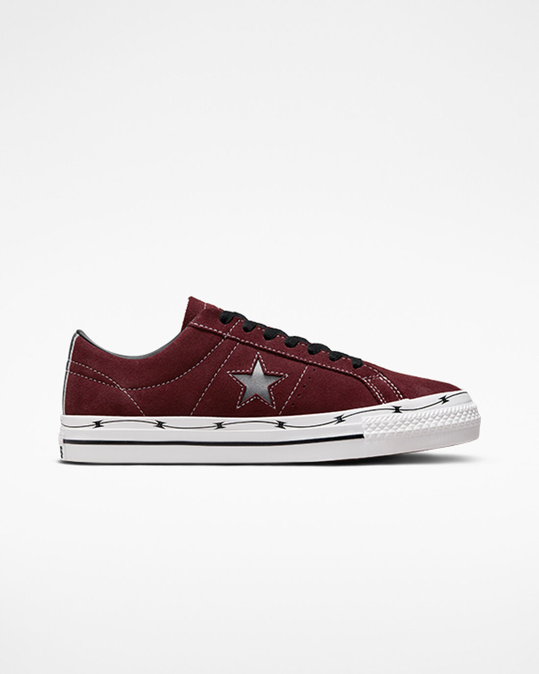 Converse CONS One Star Pro Razor Wire Férfi Deszkás Cipő MélyBordó/Fekete/Fehér | HU29438