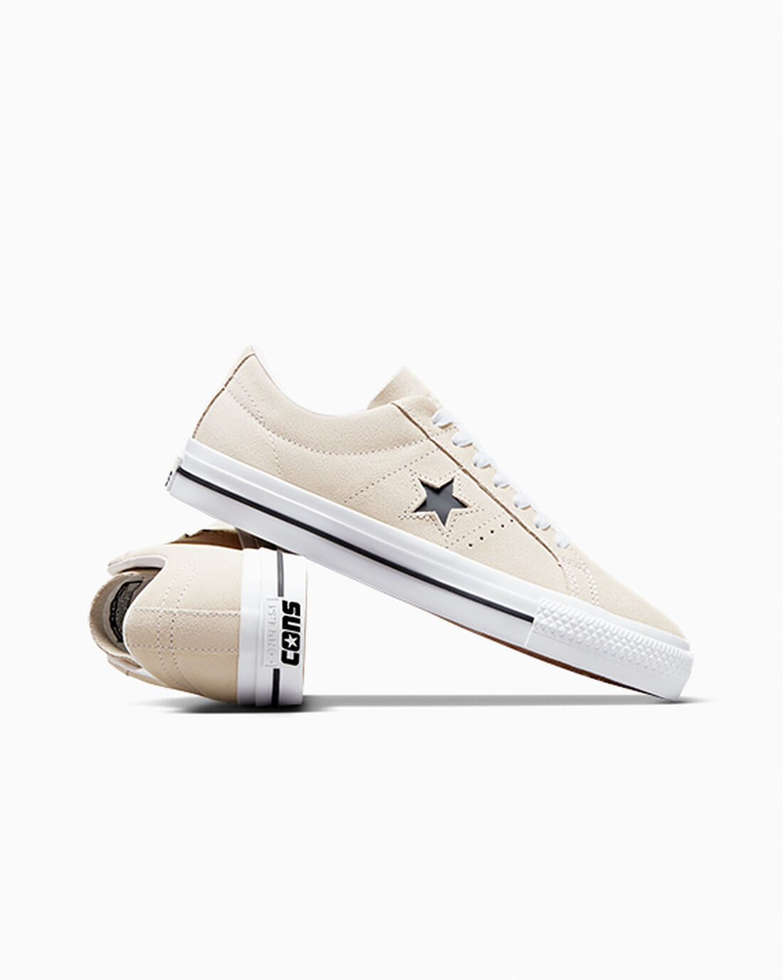 Converse CONS One Star Pro Velúr Férfi Deszkás Cipő Bézs/Fehér/Fekete | HU04312