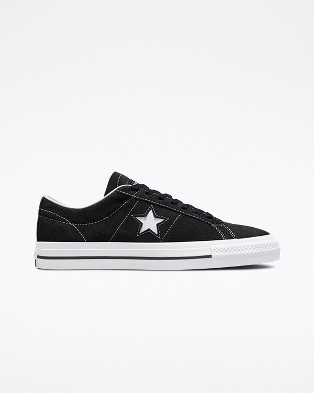 Converse CONS One Star Pro Velúr Női Deszkás Cipő Fekete/Fehér | HU28415