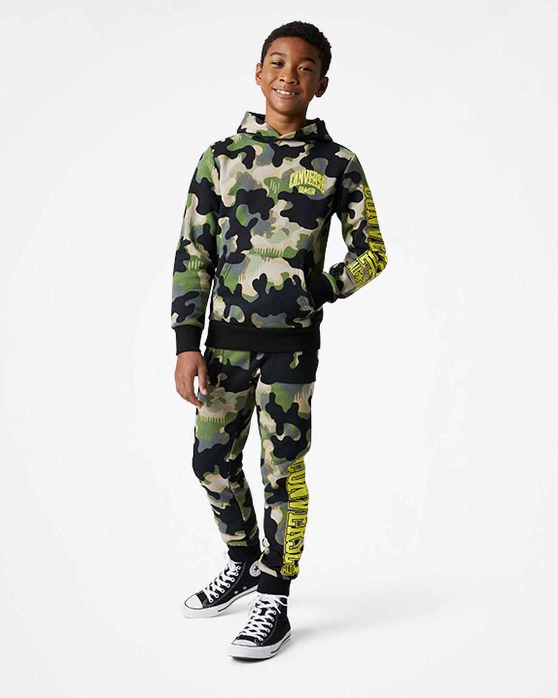 Converse Camo Jogger Fiú Nadrág Olivazöld | HU78653