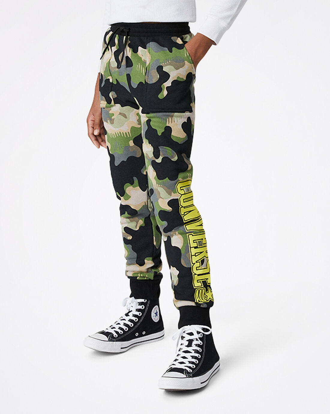 Converse Camo Jogger Fiú Nadrág Olivazöld | HU78653