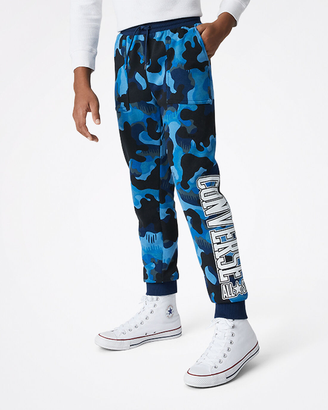 Converse Camo Jogger Fiú Nadrág Sötétkék | HU35670