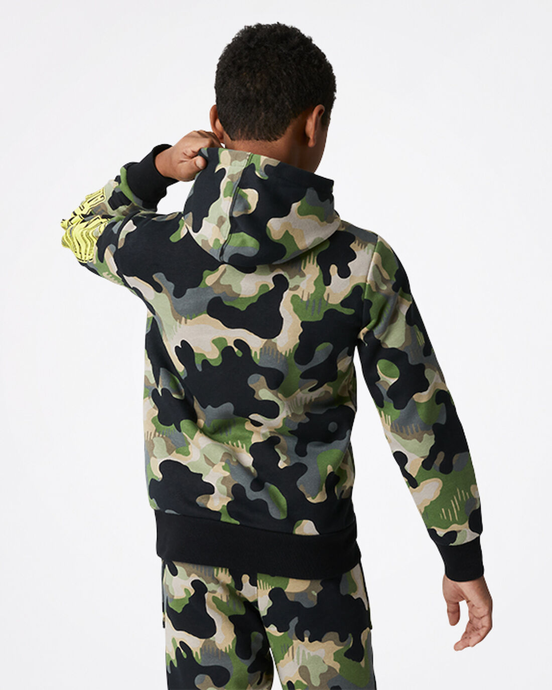 Converse Camo Pullover Fiú Kapucnis Pulóver Olivazöld | HU64015