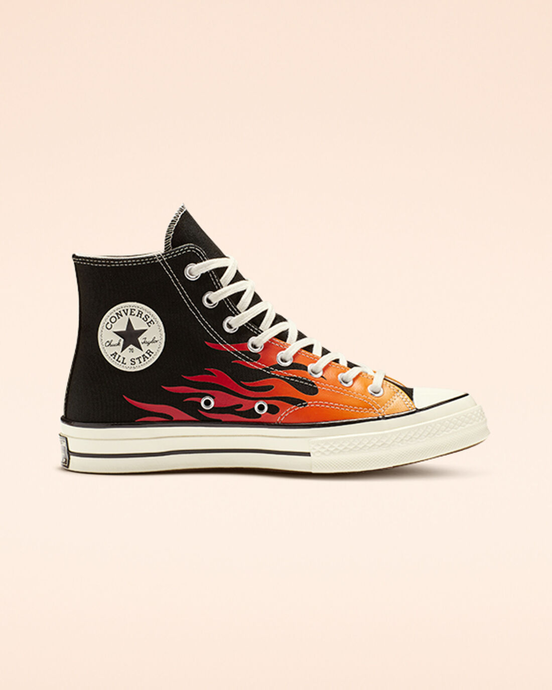 Converse Chuck 70 Archive Print Női Magasszárú Cipő Fekete/Piros | HU60513