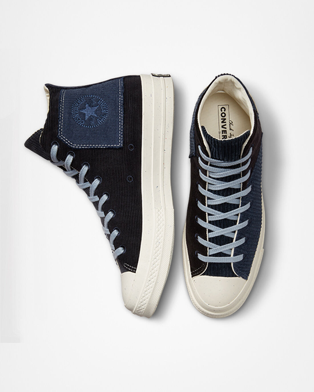 Converse Chuck 70 Beyond Retro Férfi Magasszárú Cipő Fekete/Sötétkék | HU91785