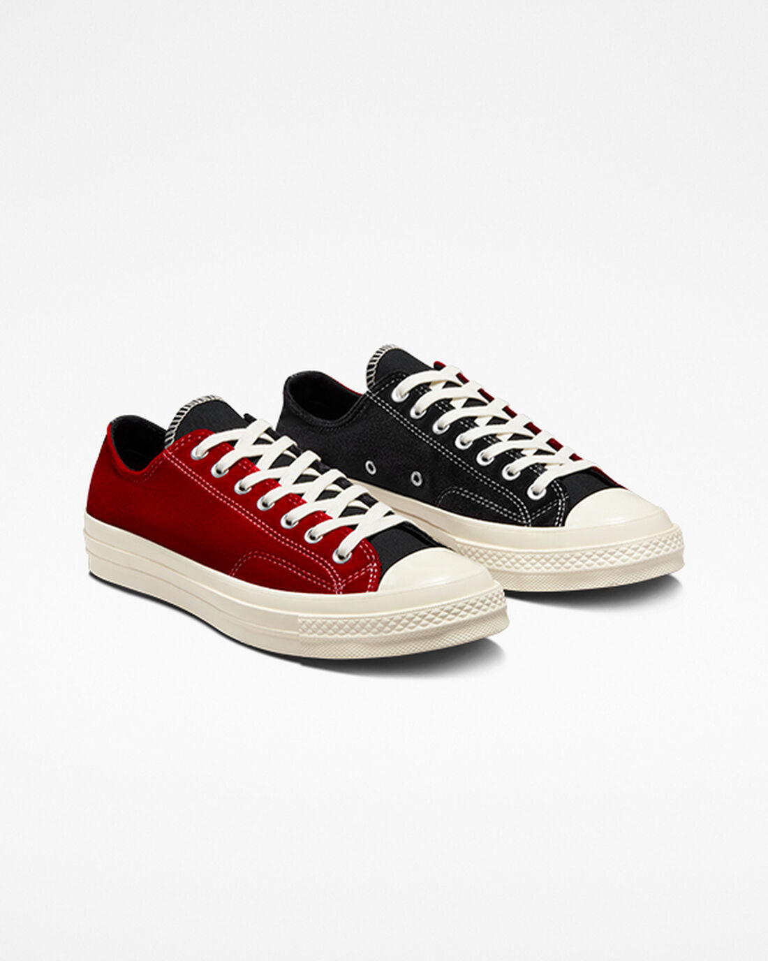 Converse Chuck 70 Beyond Retro Velvet Férfi Tornacipő Fekete/Piros | HU15980