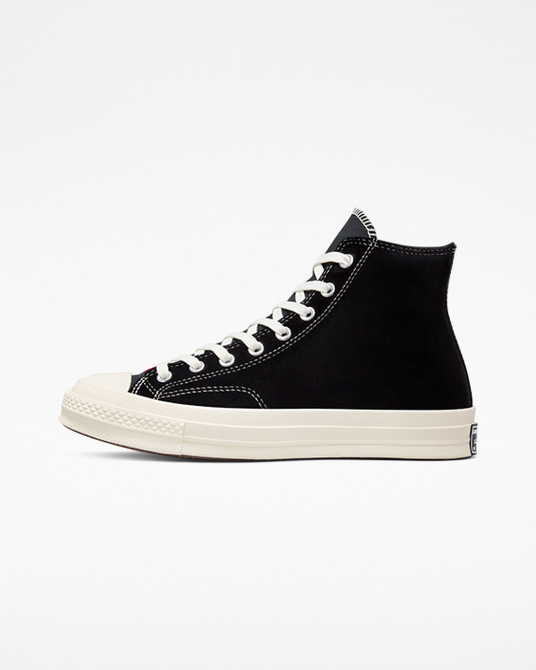 Converse Chuck 70 Beyond Retro Velvet Férfi Magasszárú Cipő Fekete/Piros | HU18279