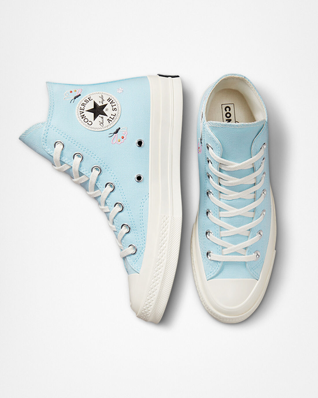 Converse Chuck 70 Butterfly Wings Női Magasszárú Cipő Kék/Fekete | HU05714