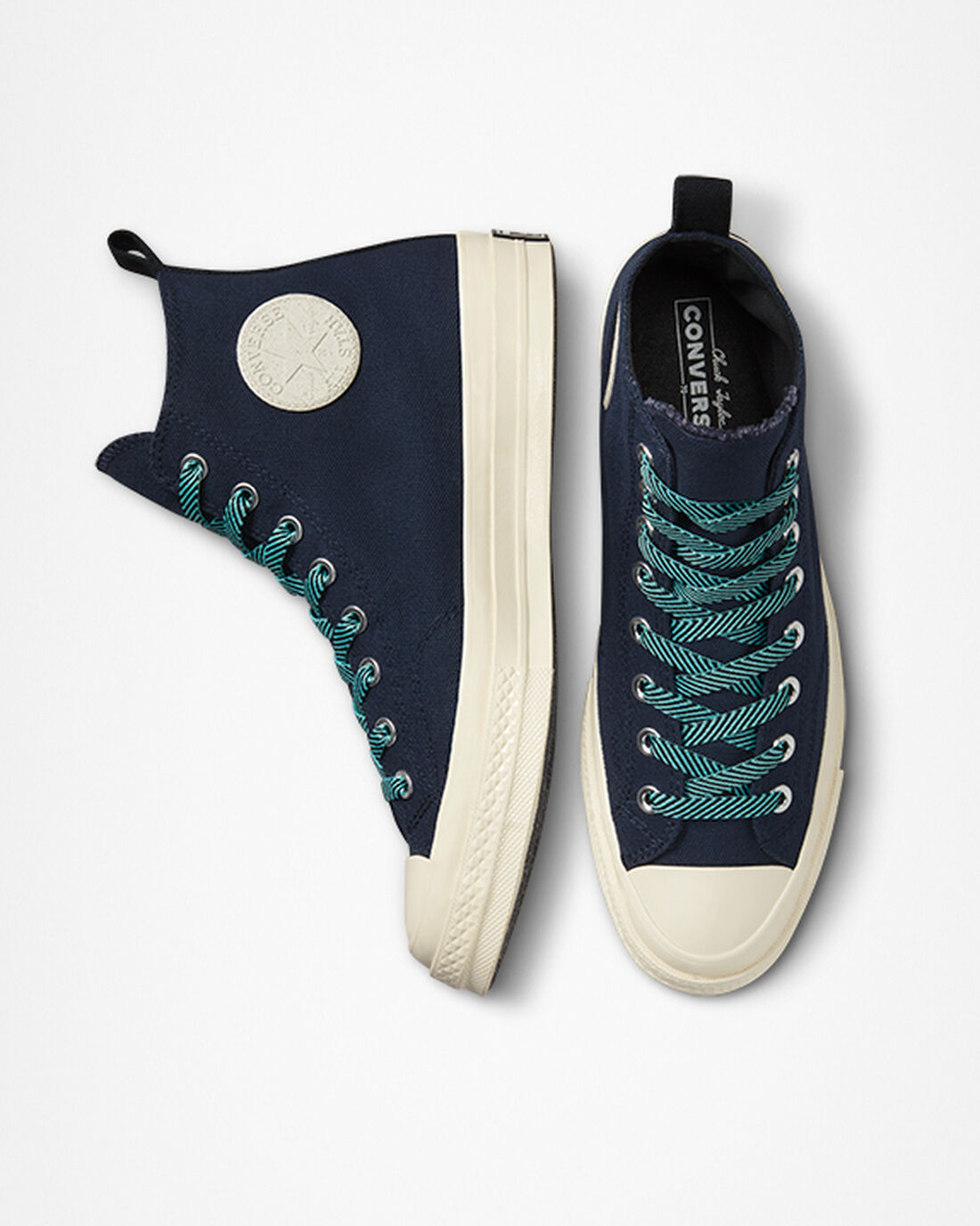 Converse Chuck 70 Counter Climate GORE-TEX Férfi Magasszárú Cipő Obszidián/Világos Türkiz | HU98153