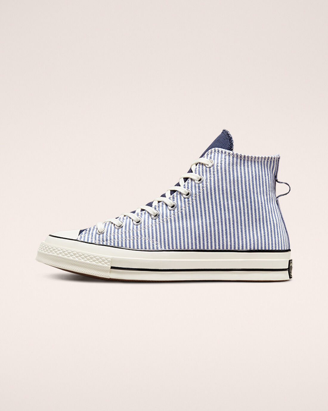 Converse Chuck 70 Crafted Stripe Férfi Magasszárú Cipő Világoskék Sötétkék/Fekete | HU92658