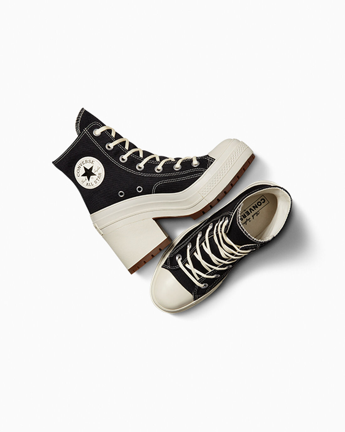 Converse Chuck 70 De Luxe Heel Női Magasszárú Cipő Fekete | HU03745