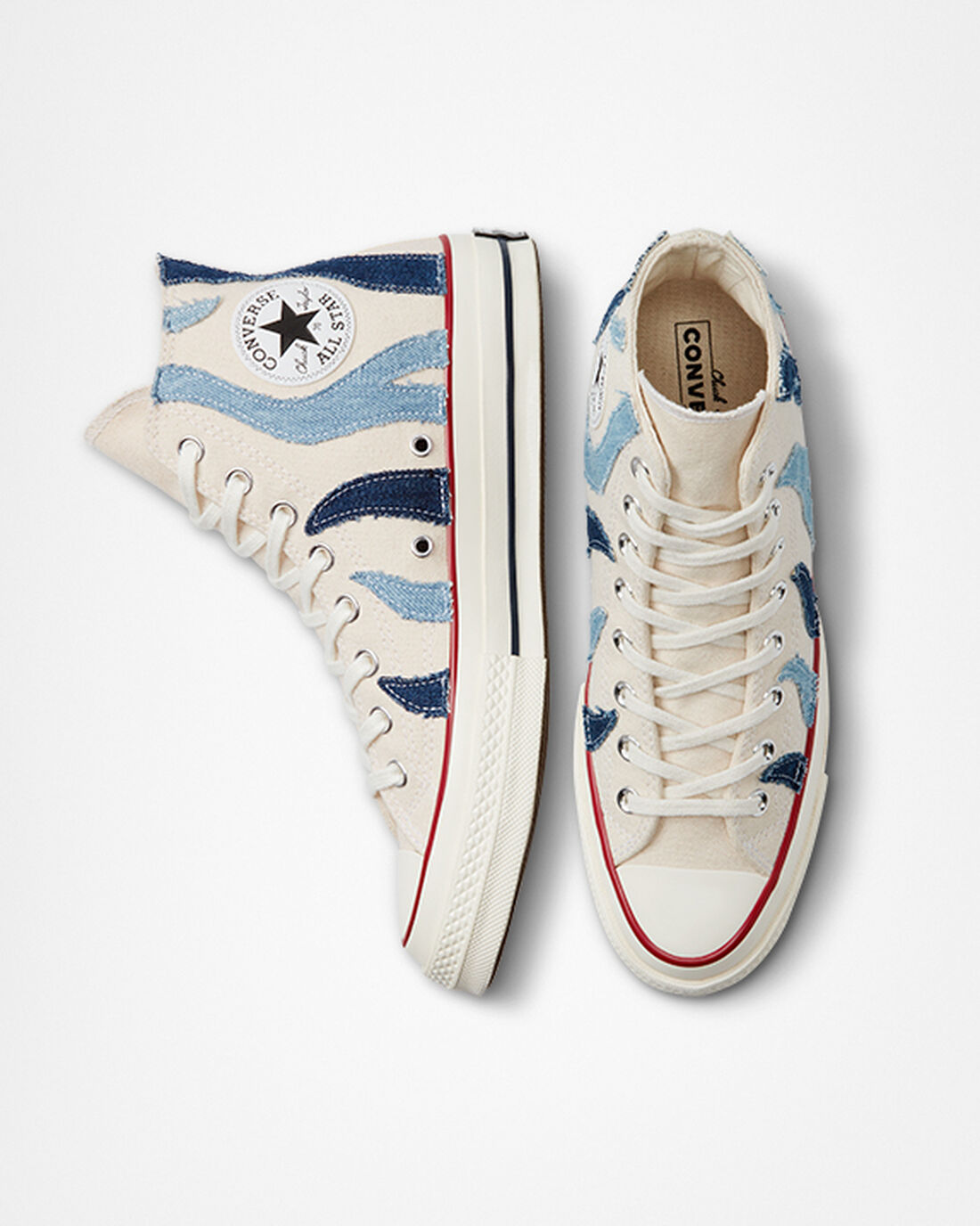 Converse Chuck 70 Denim Férfi Magasszárú Cipő Bézs Kék | HU53729