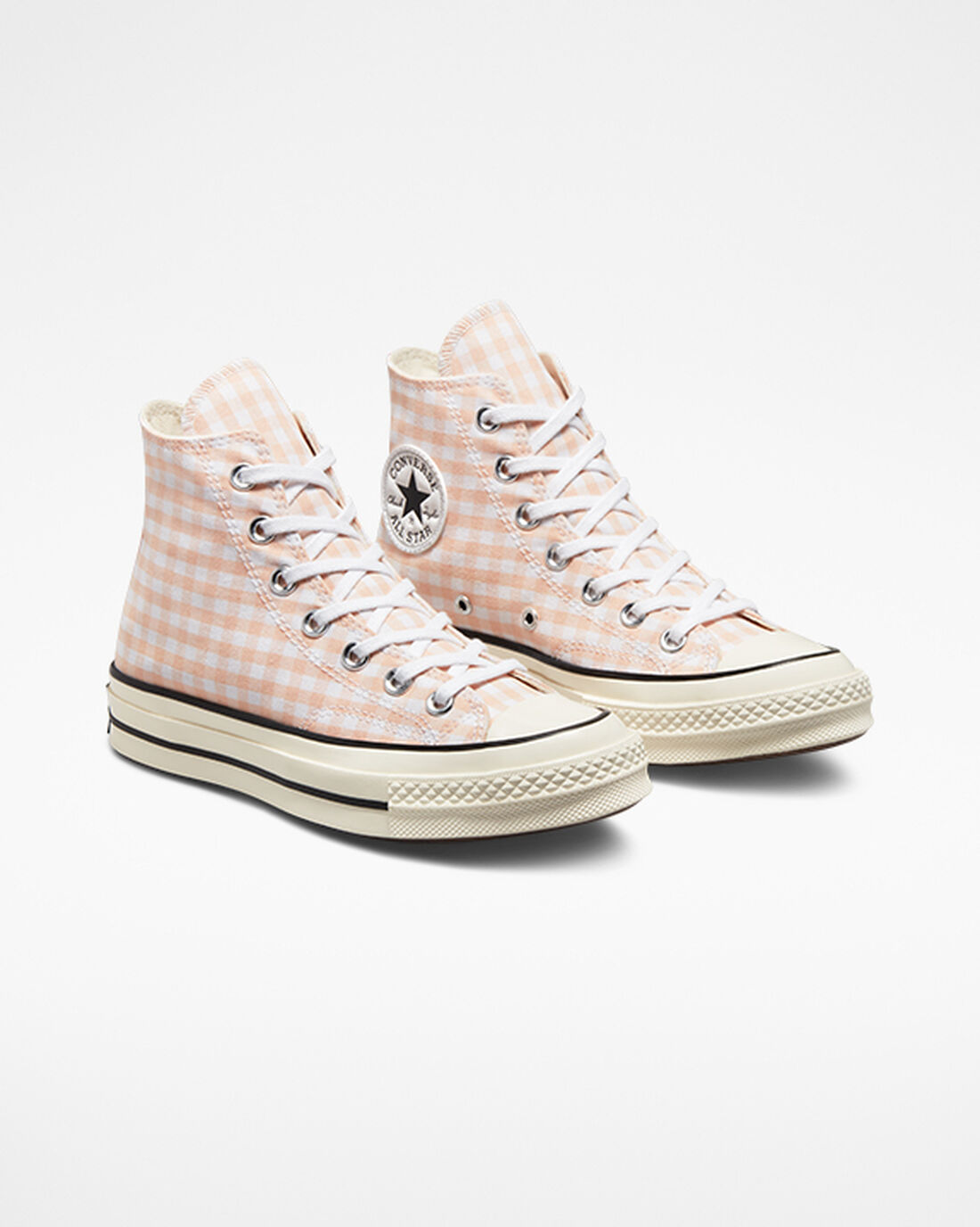 Converse Chuck 70 Gingham Női Magasszárú Cipő Korall/Fehér | HU51293